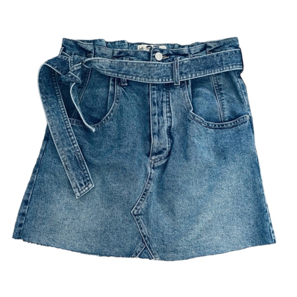 Free People Blue Denim Skirt